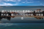 圈内人在中午时分遭遇糖心，掀起轩然大波，糖心VLOG全网炸锅，详情直击