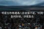 明星在昨晚遭遇八卦欲罢不能，91网全网炸锅，详情直击
