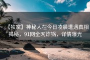 【独家】神秘人在今日凌晨遭遇真相揭秘，91网全网炸锅，详情曝光