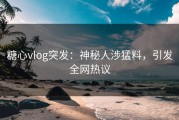糖心vlog突发：神秘人涉猛料，引发全网热议