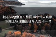 糖心Vlog盘点：秘闻10个惊人真相，明星上榜理由疯狂令人轰动一时