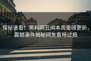 探秘速看！黑料网丑闻本周重磅更新，震撼事件揭秘网友直呼过瘾