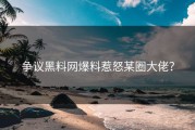 争议黑料网爆料惹怒某圈大佬？