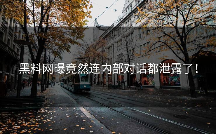 黑料网曝竟然连内部对话都泄露了！