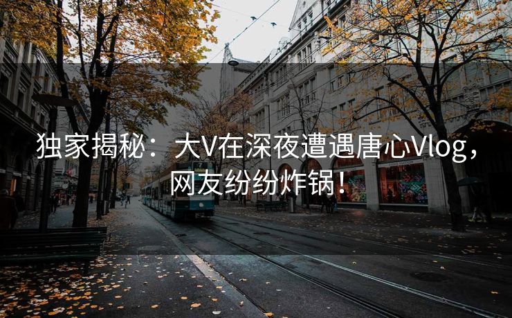 独家揭秘：大V在深夜遭遇唐心Vlog，网友纷纷炸锅！